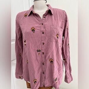 Anthropologie hot air balloon button up blouse size 10 women’s